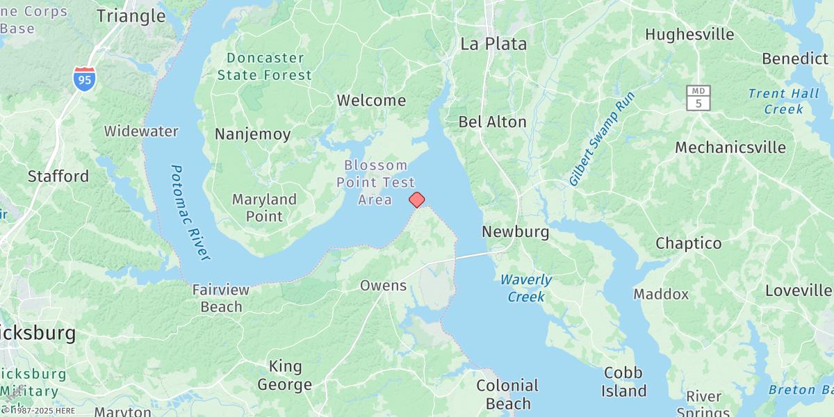 Map of Mathias Point, Va.