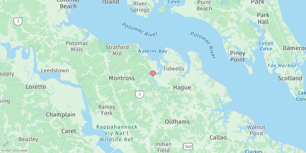 Map of Mount Holly, Nomini Creek, Va.