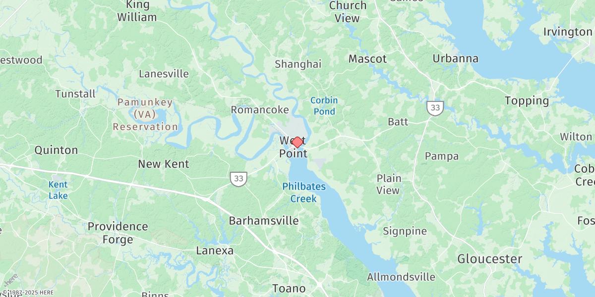 Map of West Point
