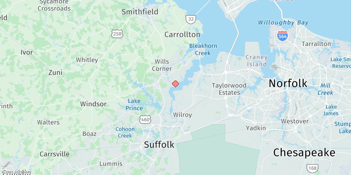 Map of Hollidays Point (Kings Highway Bridge)