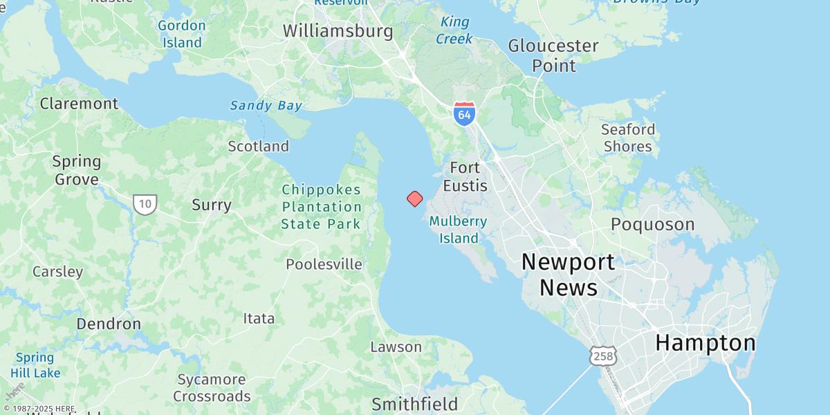 Map of Mulberry Point, Fort Eustis