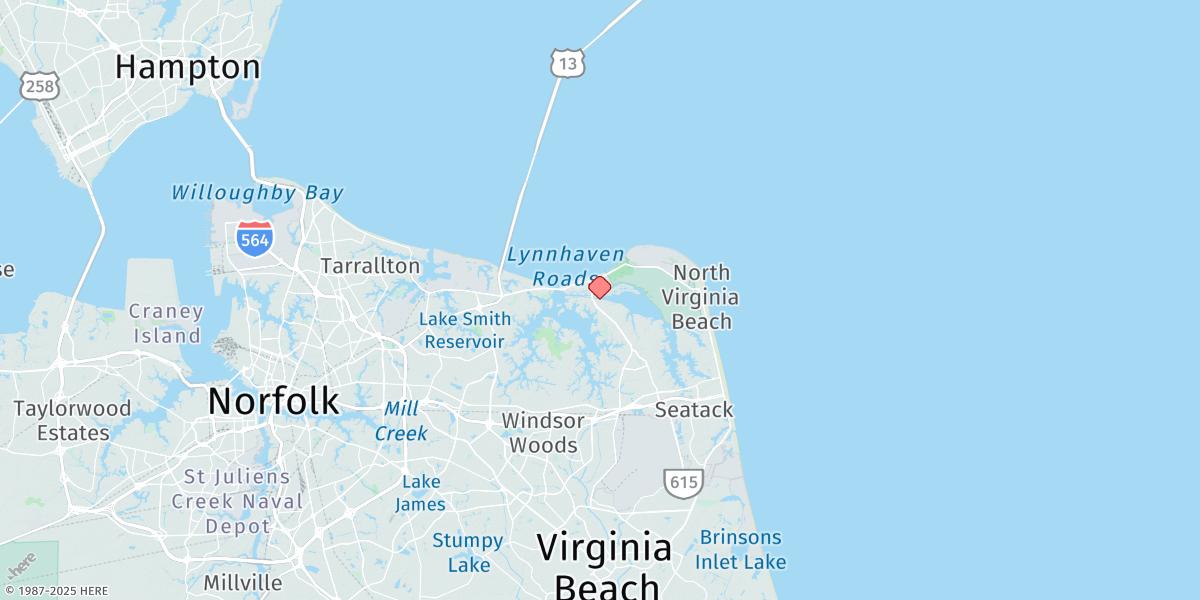 Map of Broad Bay Canal