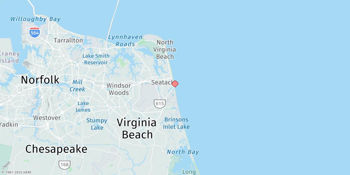 Map of Rudee Inlet Entrance
