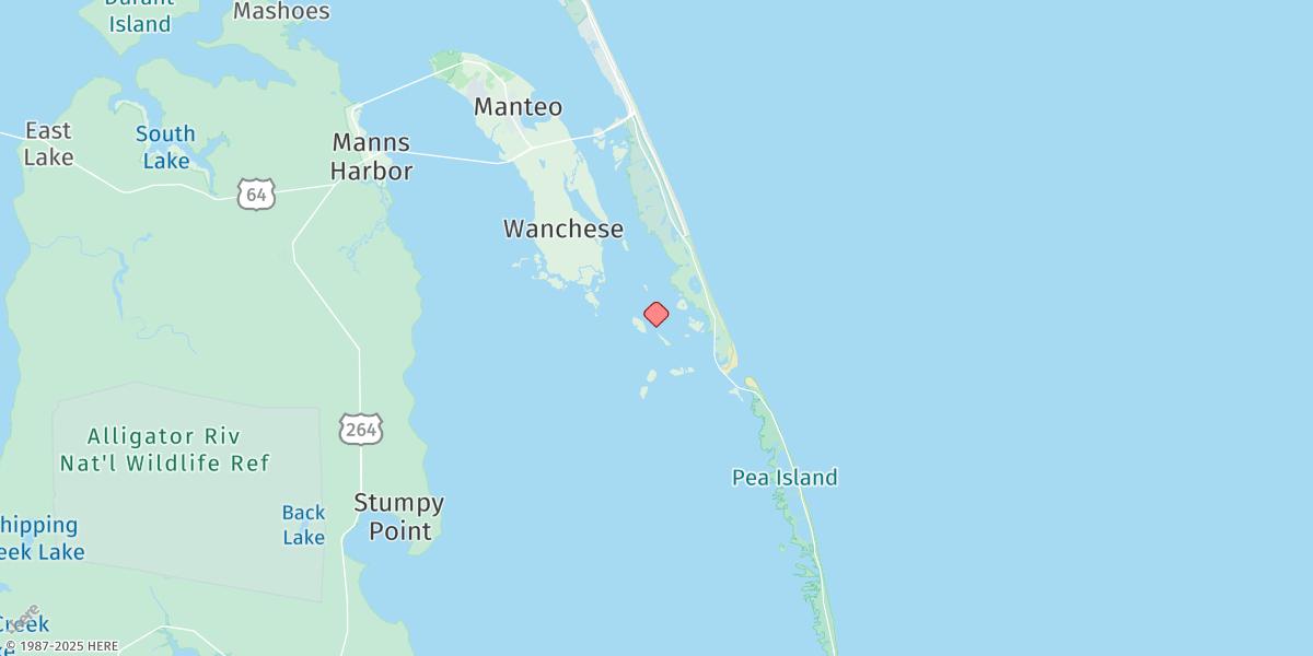 Map of Roanoke Sound Channel