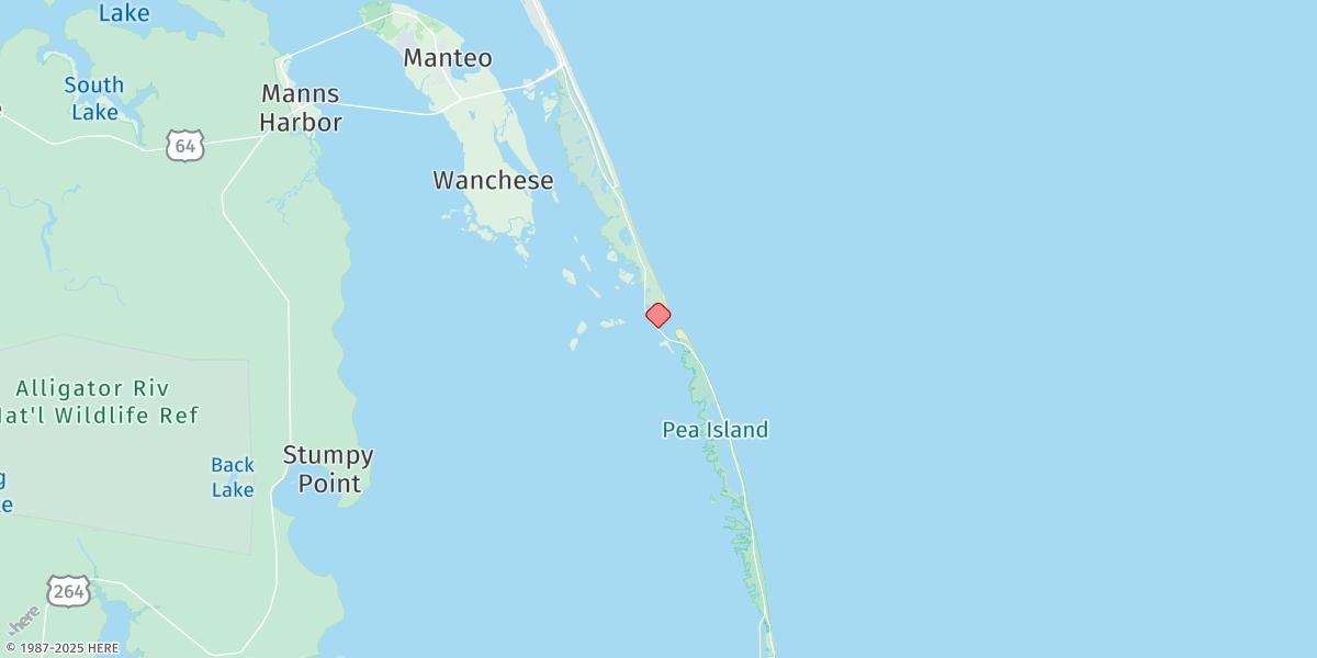 Map of Oregon Inlet Bridge