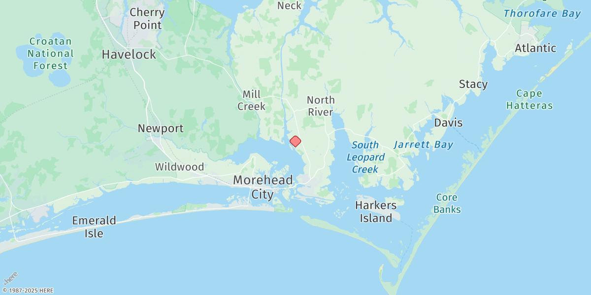 Map of Newport River (Yacht Club)