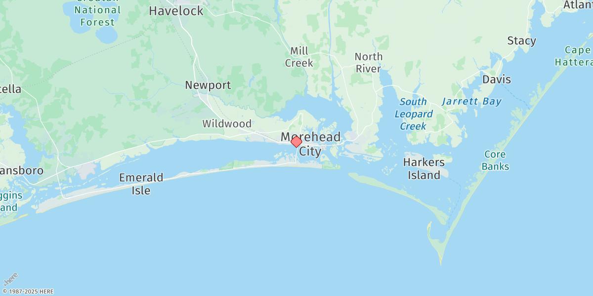 Map of Atlantic Beach Bridge
