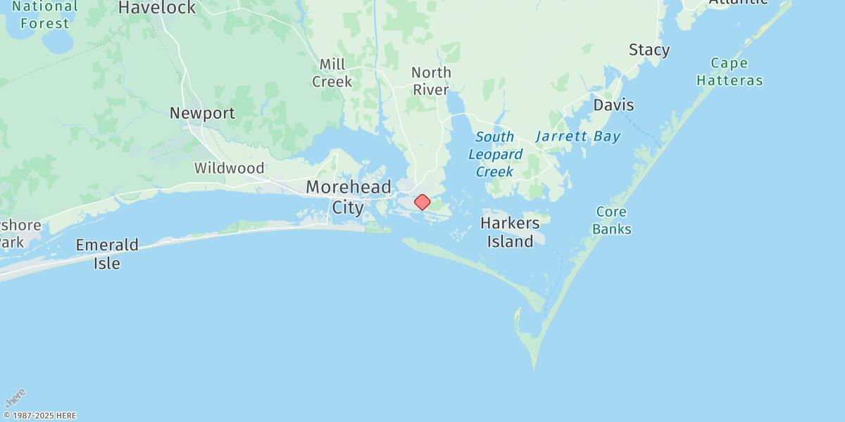 Map of Beaufort, Taylor Creek