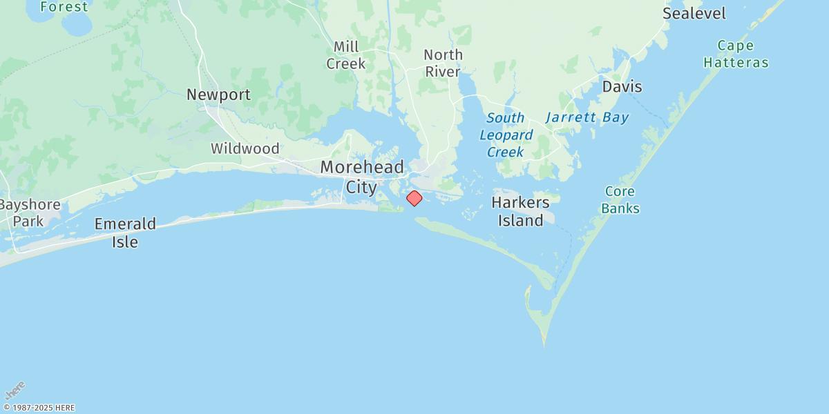 Map of Beaufort Inlet Channel Range