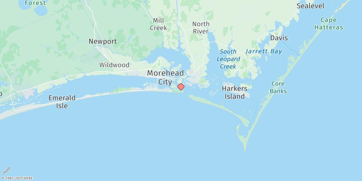 Map of Fort Macon, Uscg Station