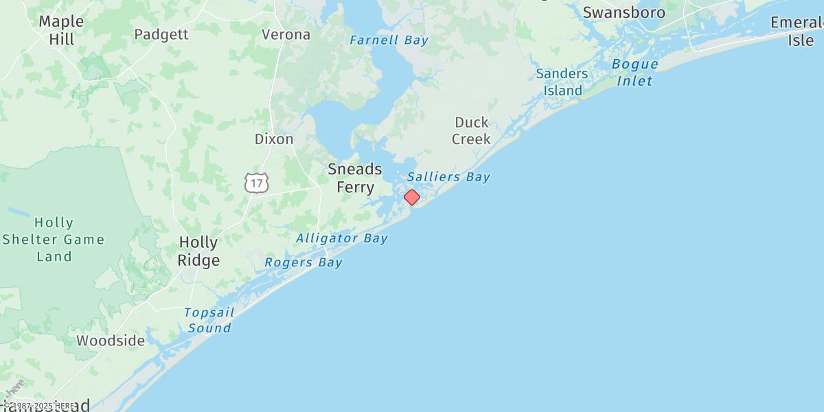Map of New River Inlet