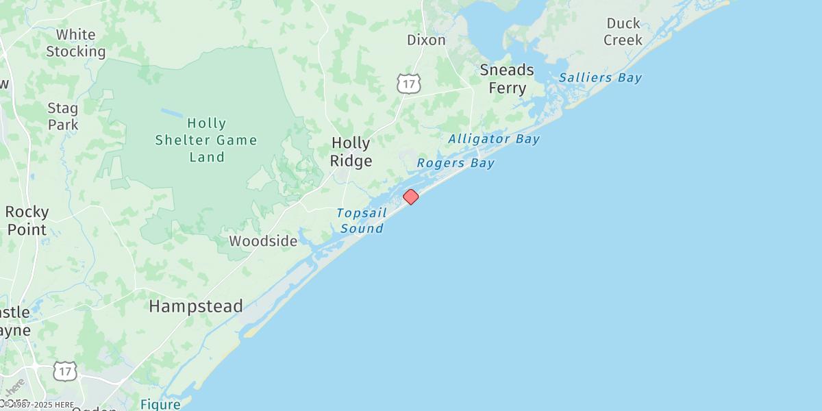 Map of Ocean City Beach (Fishing Pier)