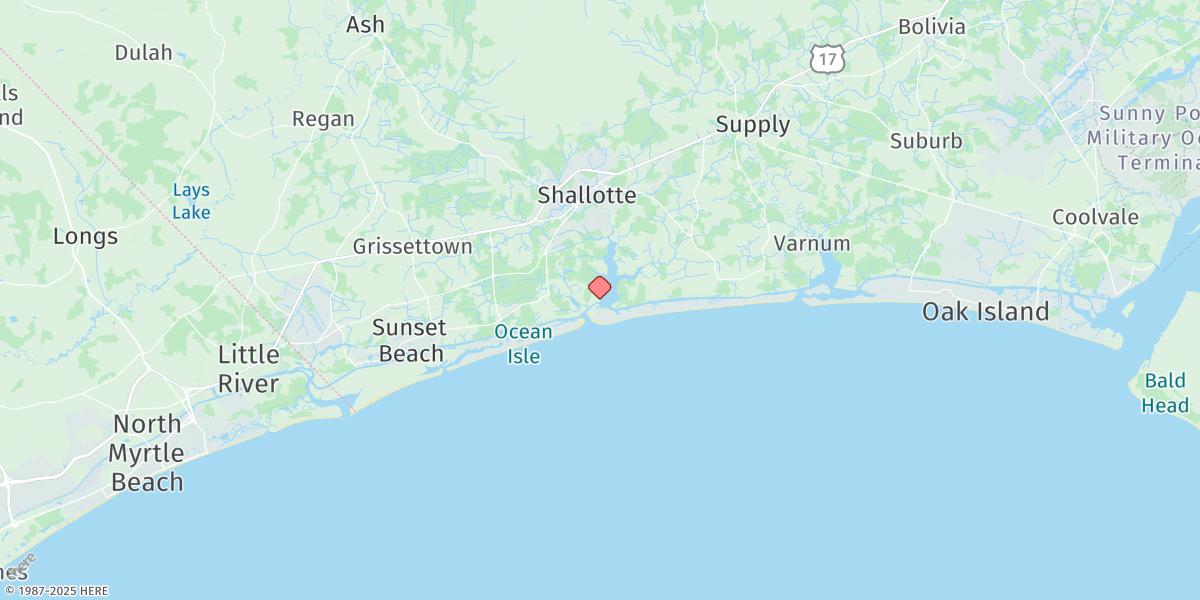 Map of Shallotte Inlet (Bowen Point)