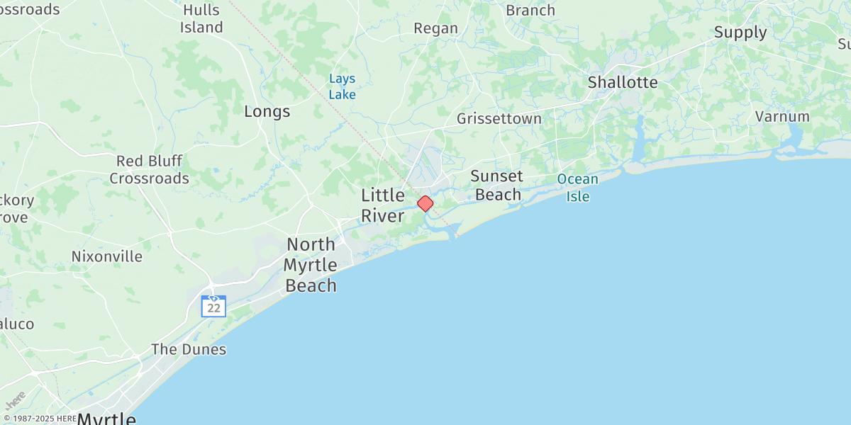 Map of Little River Neck, North End