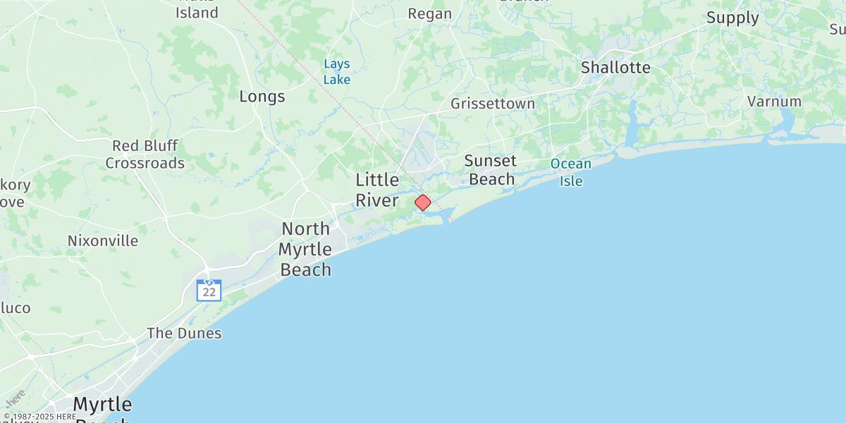 Map of Dunn Sound, Little River Inlet