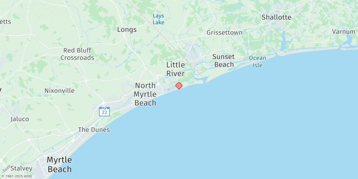 Map of Hog Inlet Pier