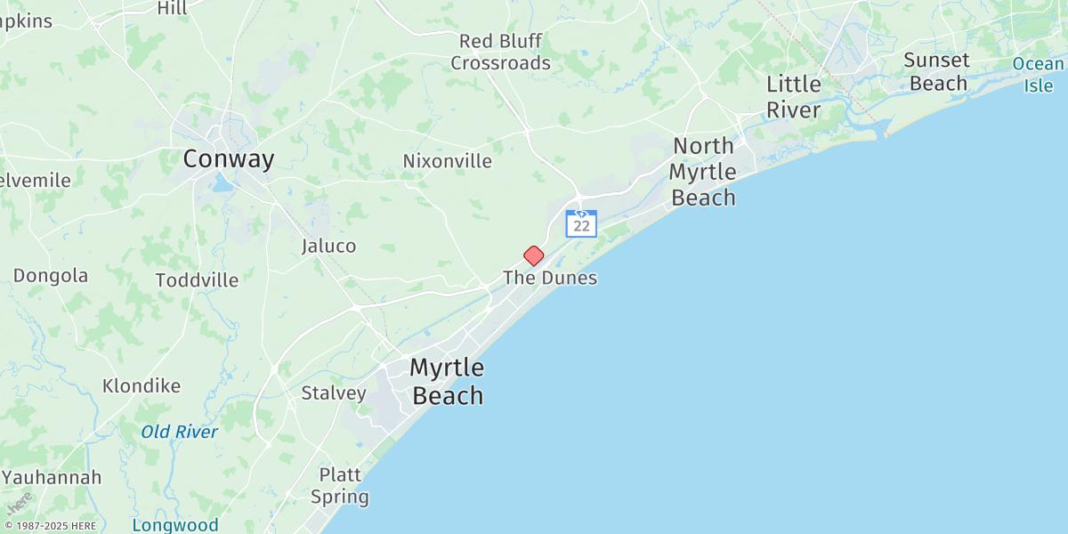 Map of North Myrtle Beach, Icww