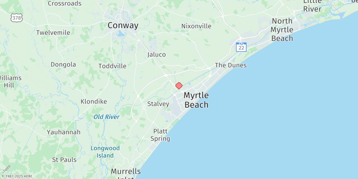Map of Myrtle Beach, Combination Bridge