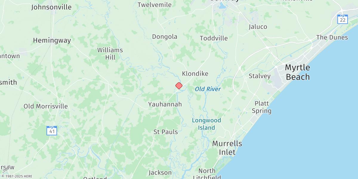 Map of Yauhannah Bridge