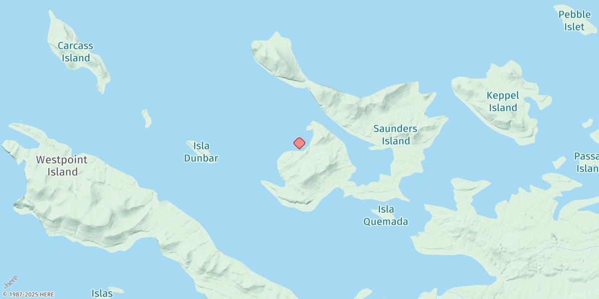 Map of Saunders Island