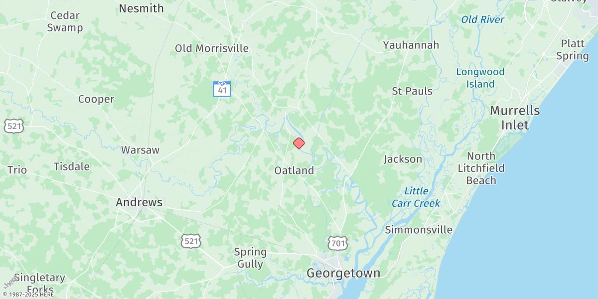 Map of Black River (South Of Dunbar)