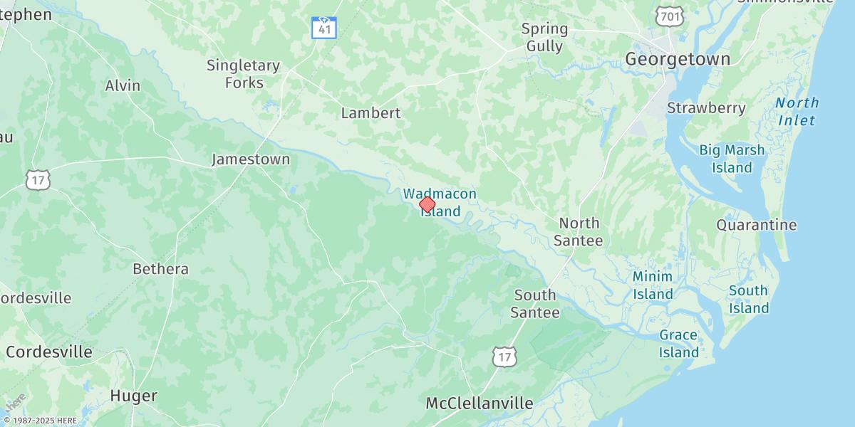 Map of Pleasant Hill Landing, Santee River