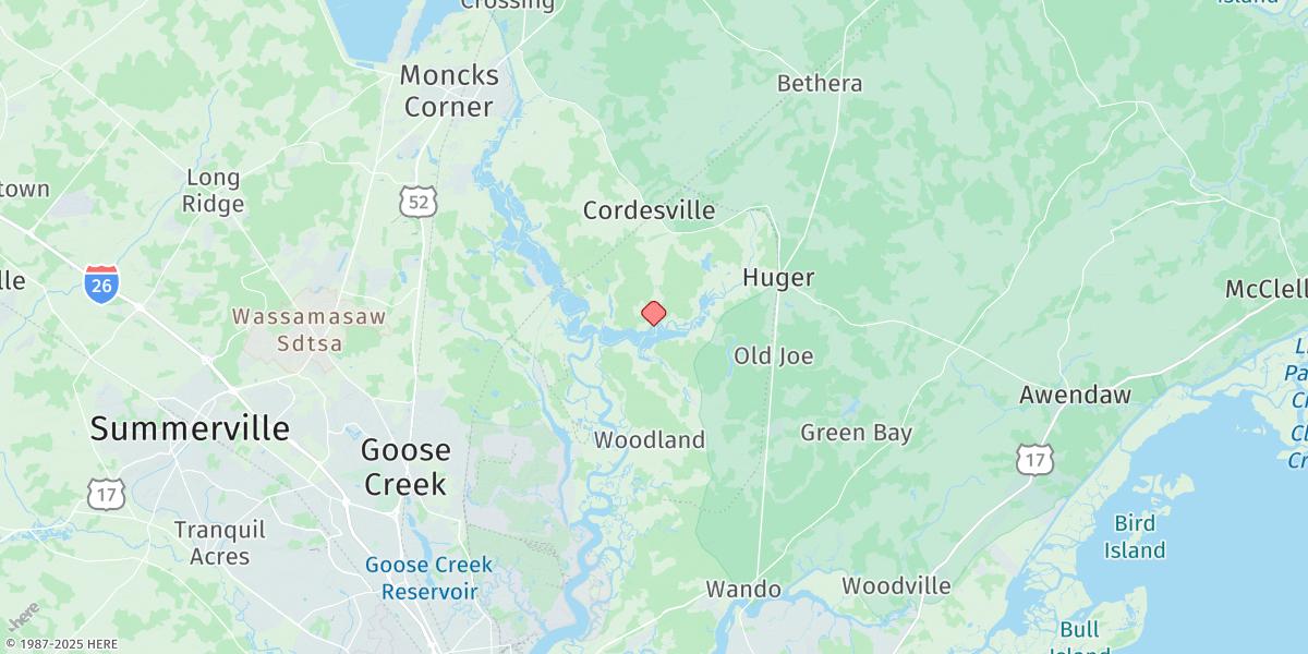 Map of Bonneau Ferry, East Branch