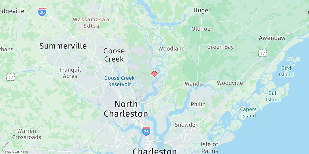 Map of Snow Point, 0.4 Mi. North Of