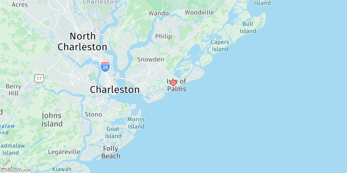 Map of Hamlin Creek, Isle Of Palms