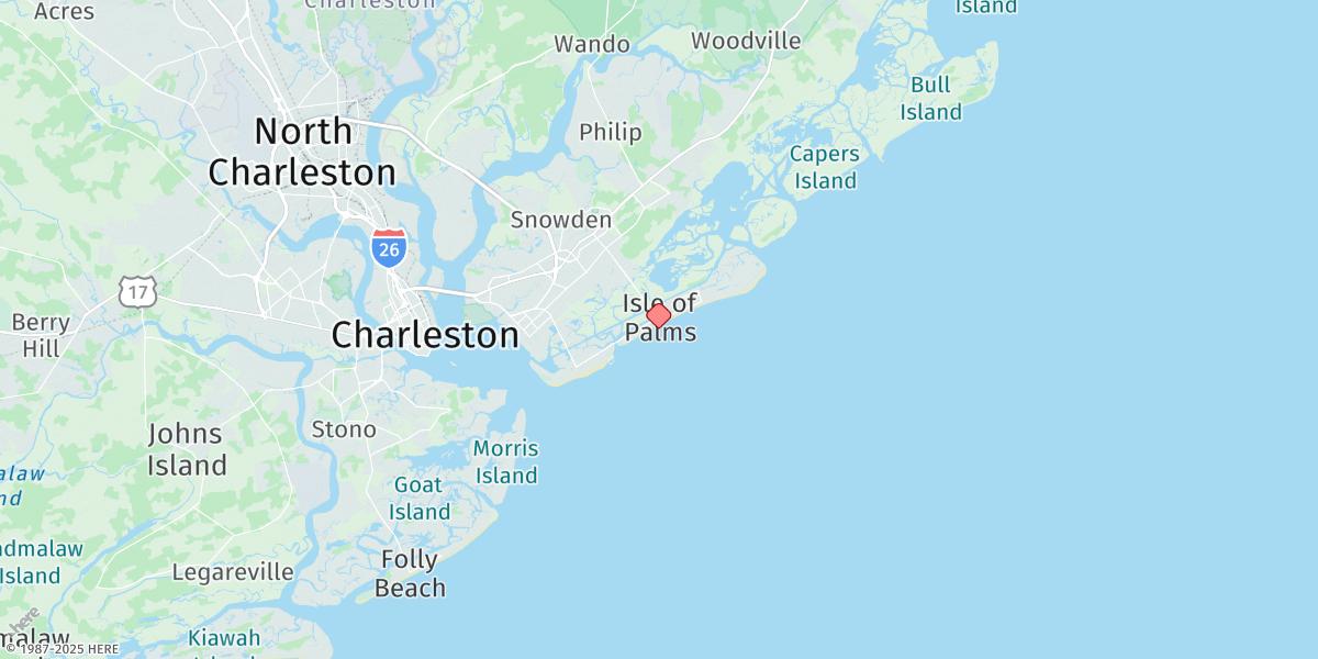 Map of Isle Of Palms Pier
