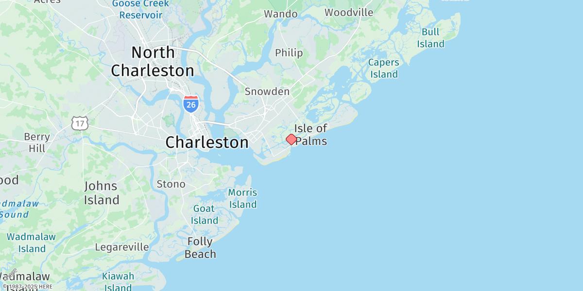 Map of Breach Inlet, Isle Of Palms