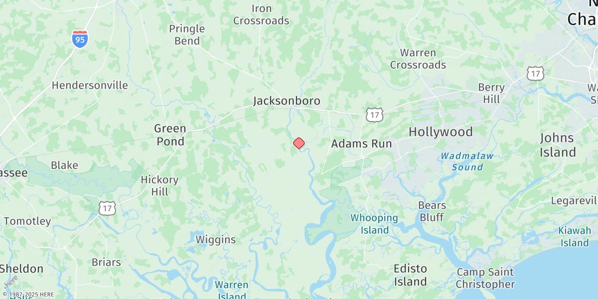 Map of Penny Creek, South Of, Edisto River