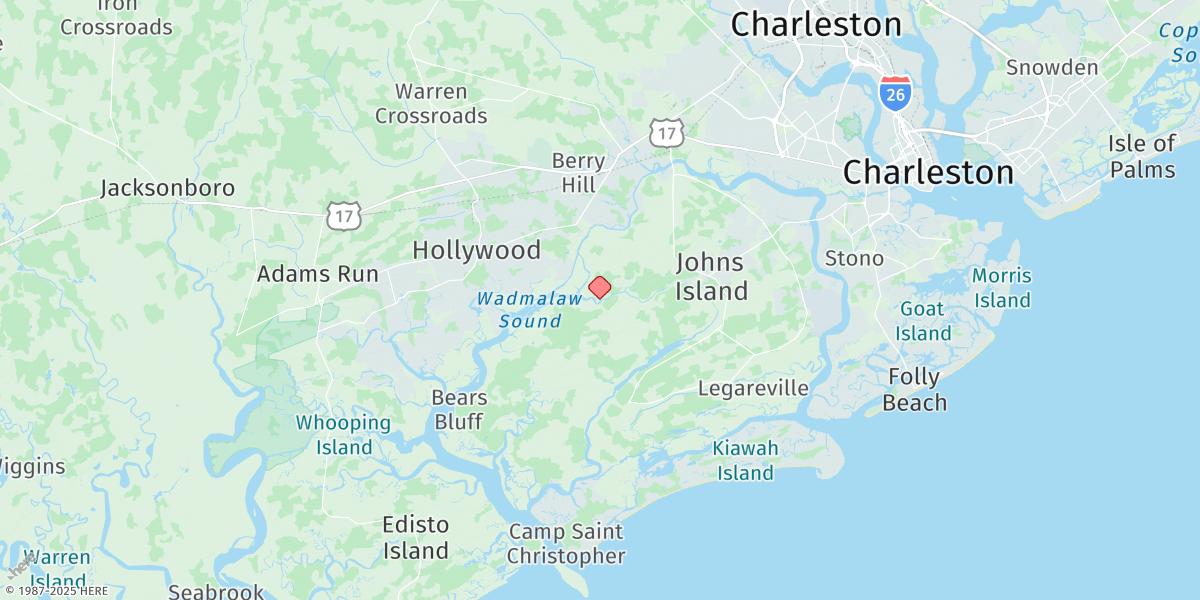 Map of Johns Island, Church Creek