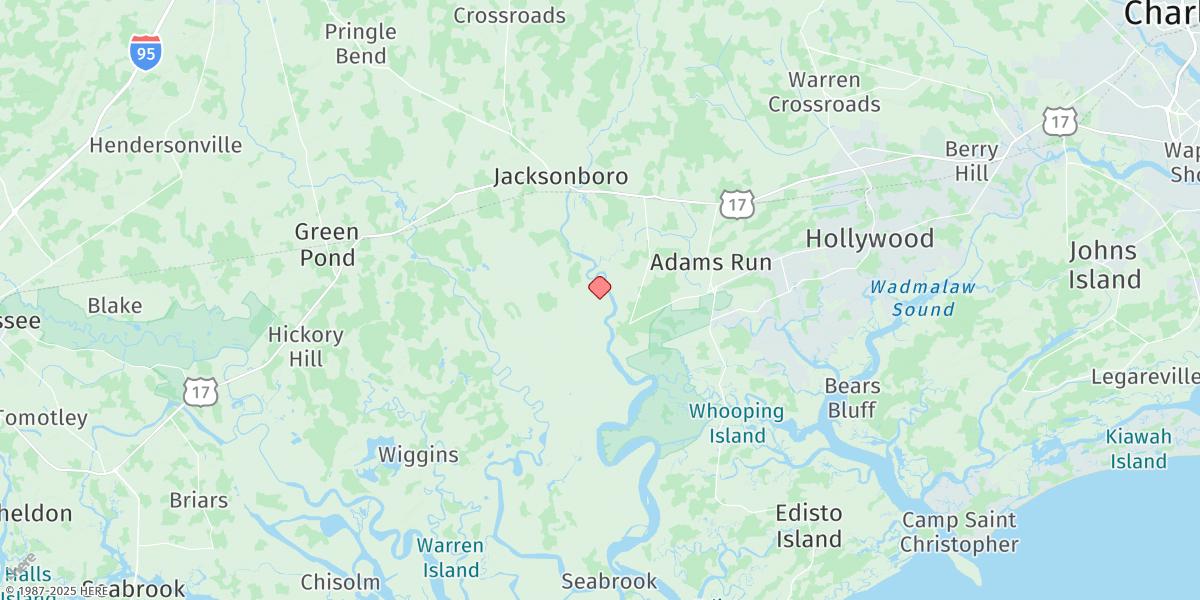 Map of Hope Creek, Edisto River