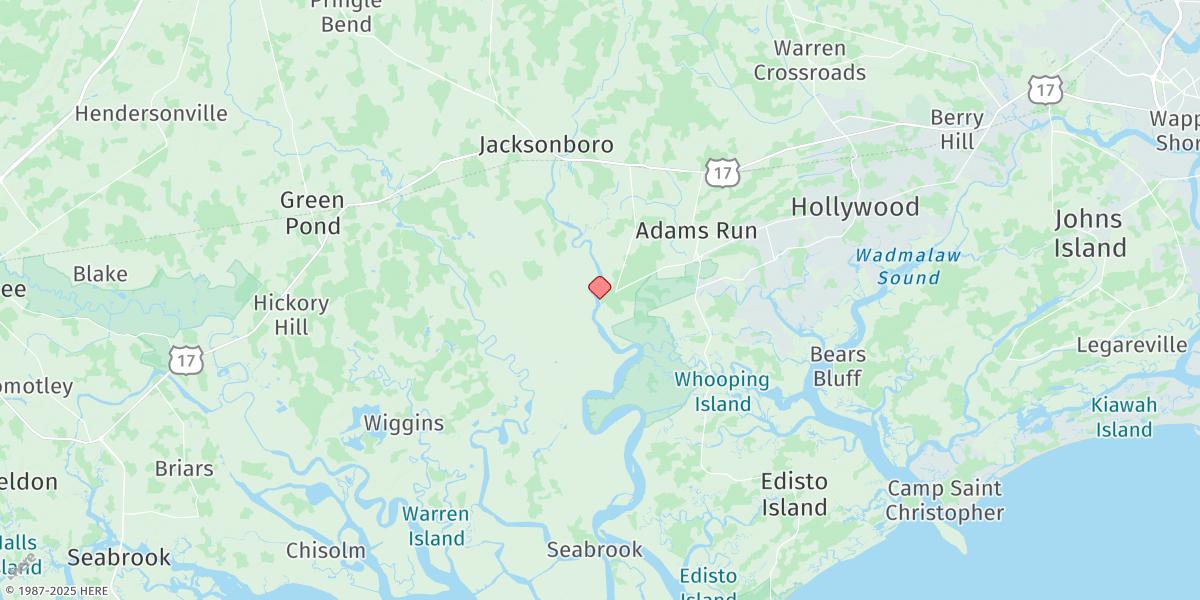 Map of Willtown Bluff, Edisto River