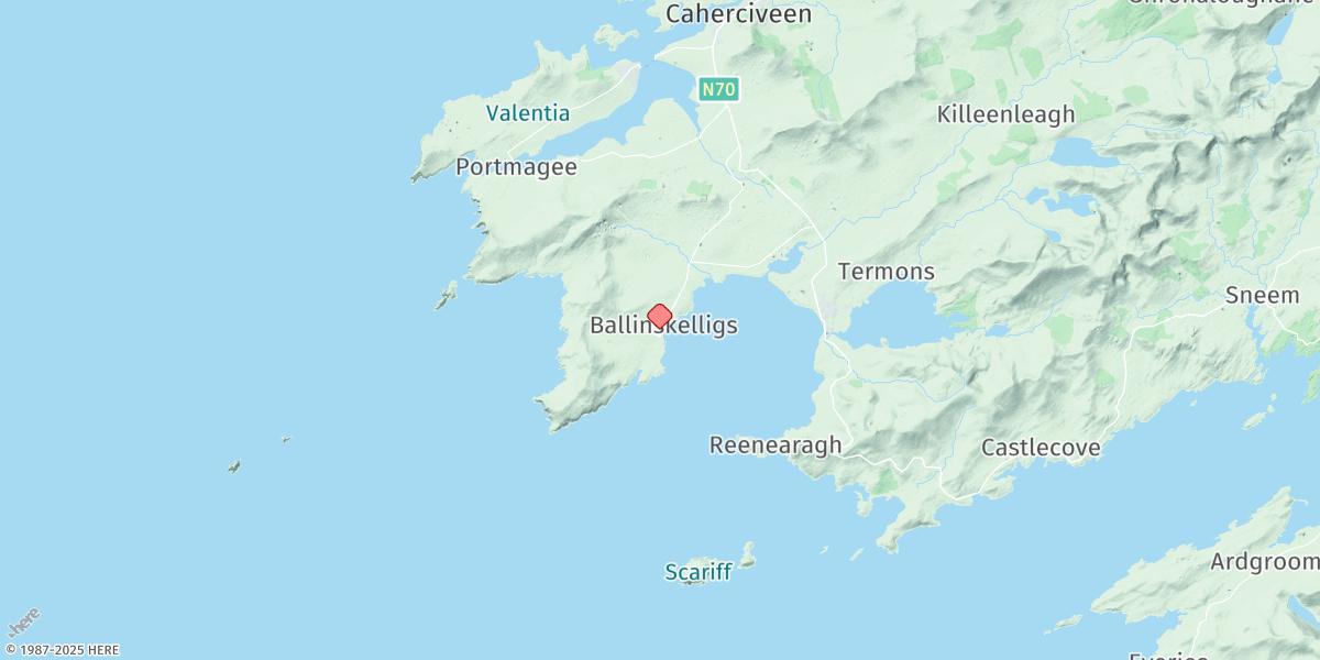 Map of Ballinskelligs Bay Castle