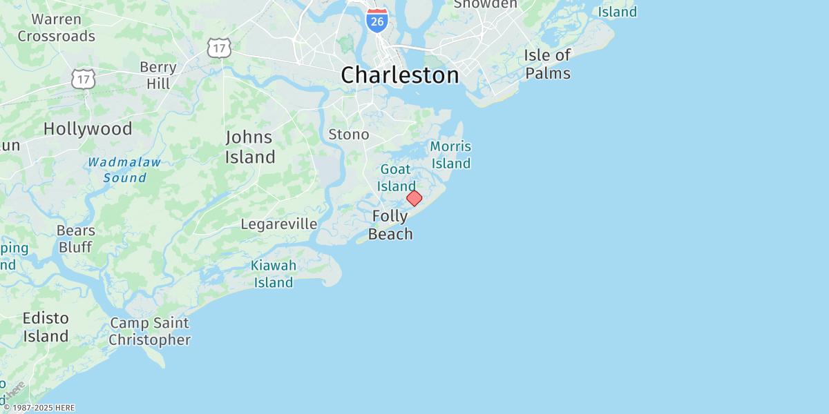 Map of Folly River, North, Folly Island