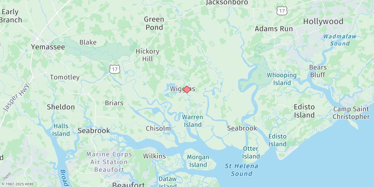 Map of Wiggins, Chehaw River