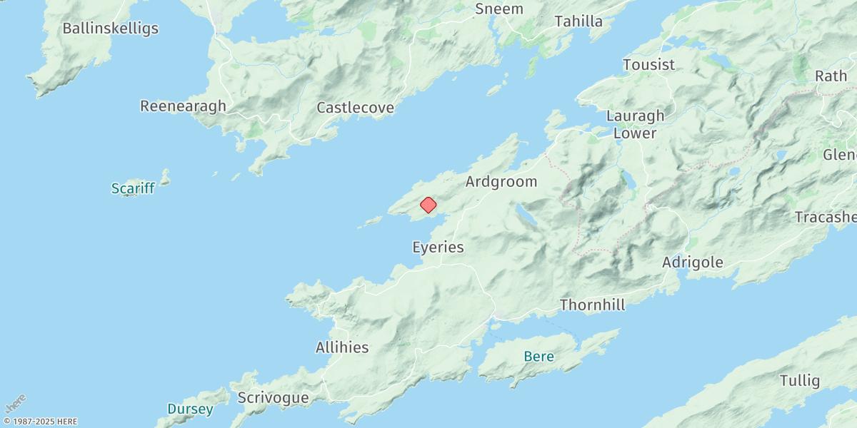 Map of Ballycrovane Harbour