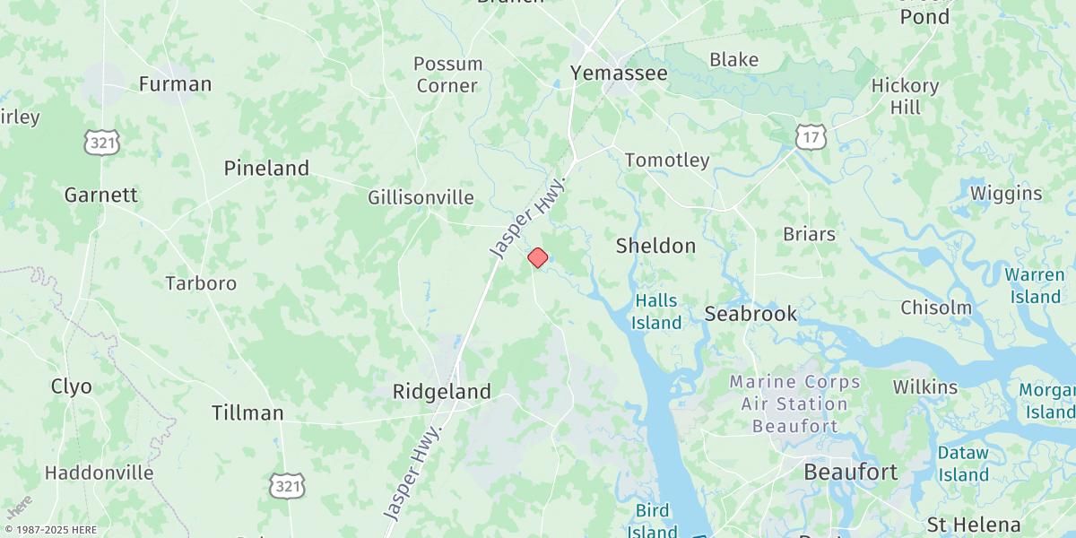 Map of North Dawson Landing, Coosawhatchie River