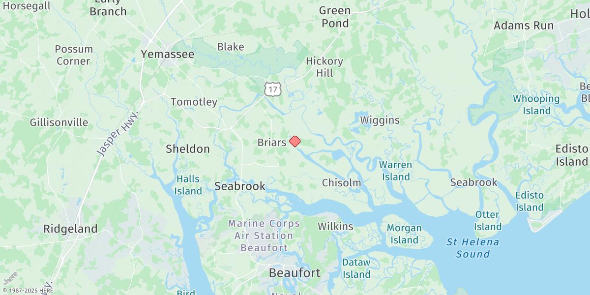 Map of Briars Creek Ent., Wimbee Creek, Bull River