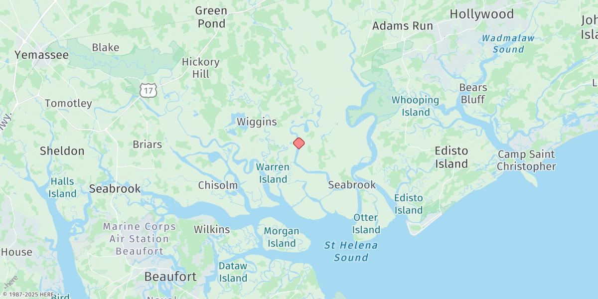 Map of Bluff Islands