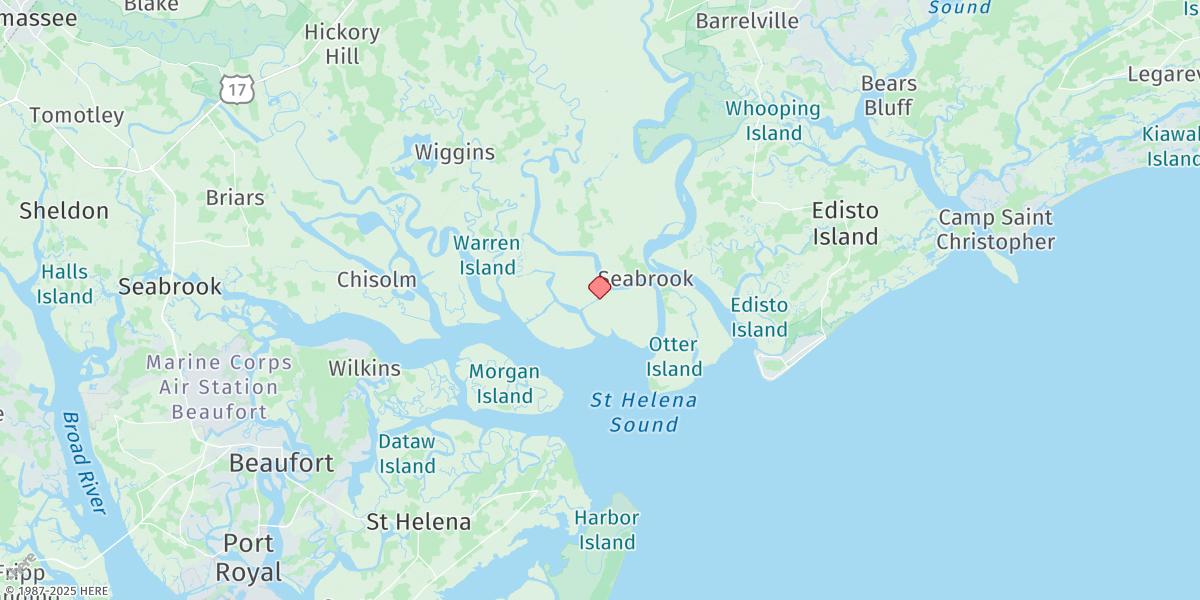 Map of Ashepoo-coosaw Cutoff, Icww