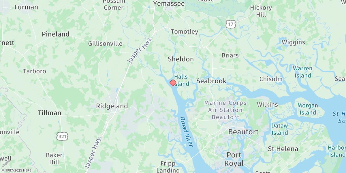 Map of Rr. Bridge, Hall Island