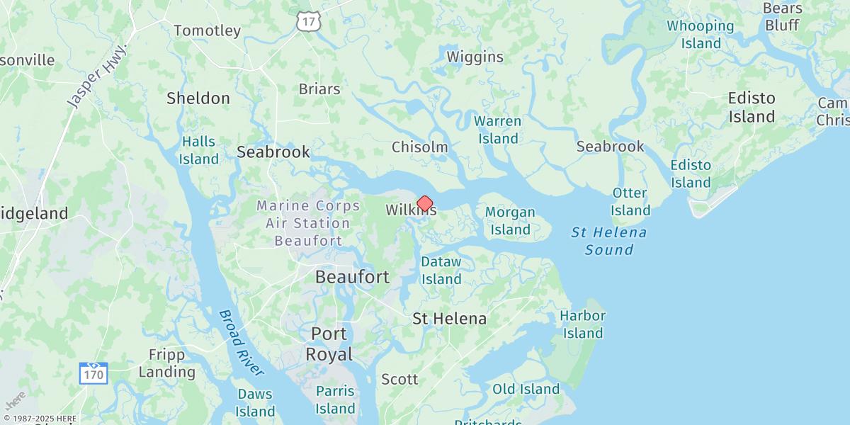 Map of Sams Point, Lucy Point Creek