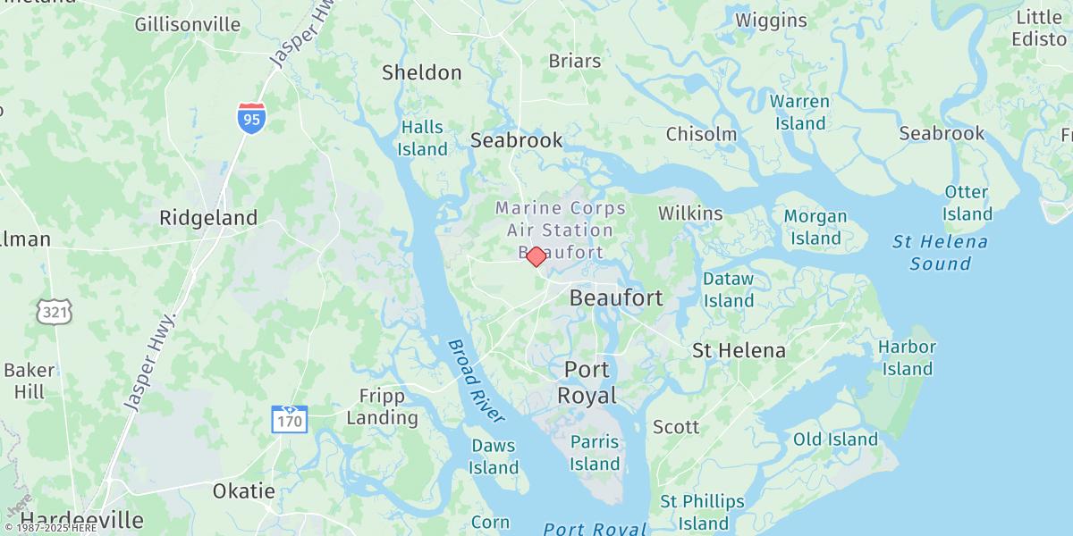 Map of Albergottie Creek, Rt. 21 Bridge