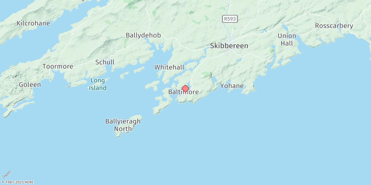 Map of Baltimore, Ireland