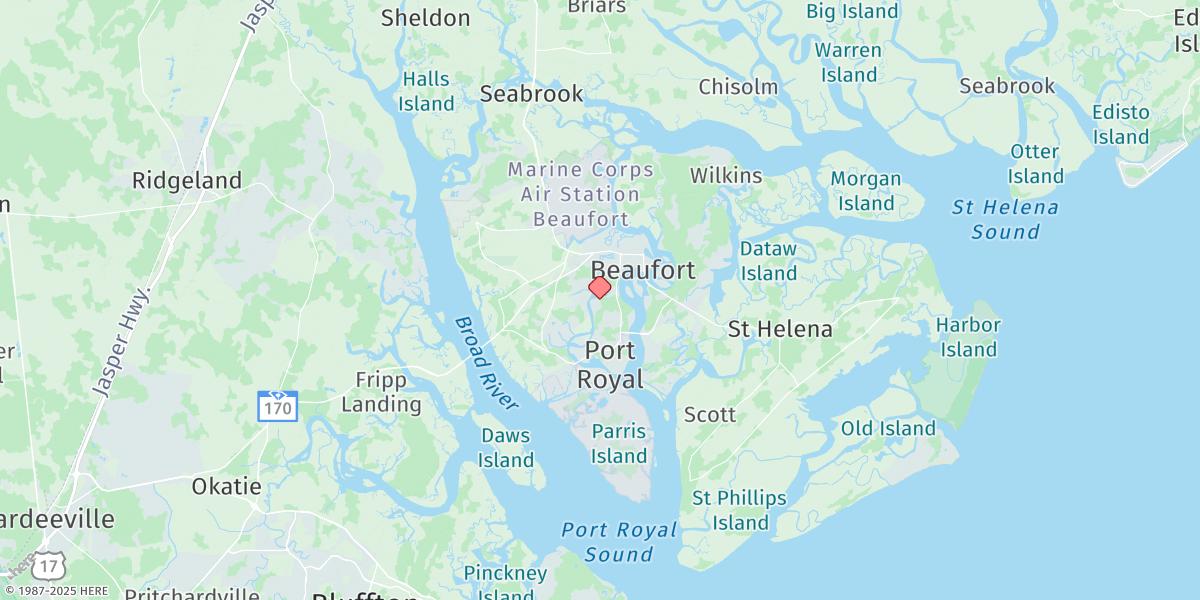 Map of Battery Creek, 4 Mi. Above Entrance