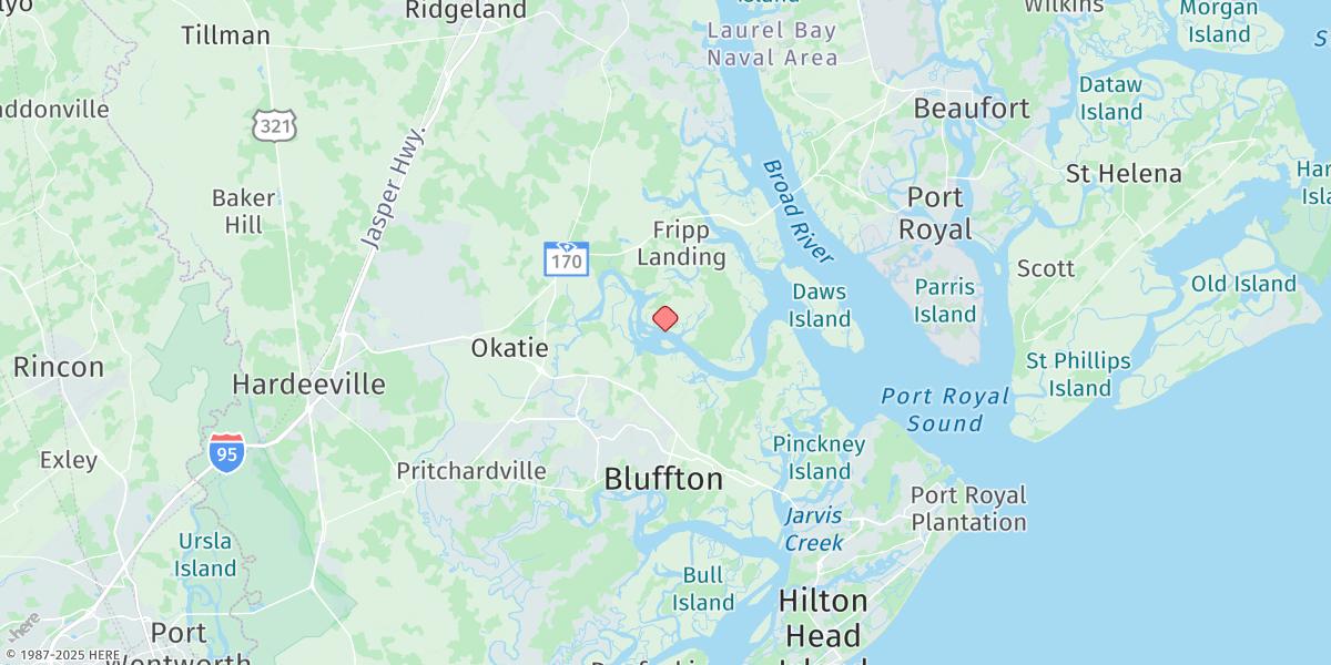 Map of Callawassie Island, South, Colleton River