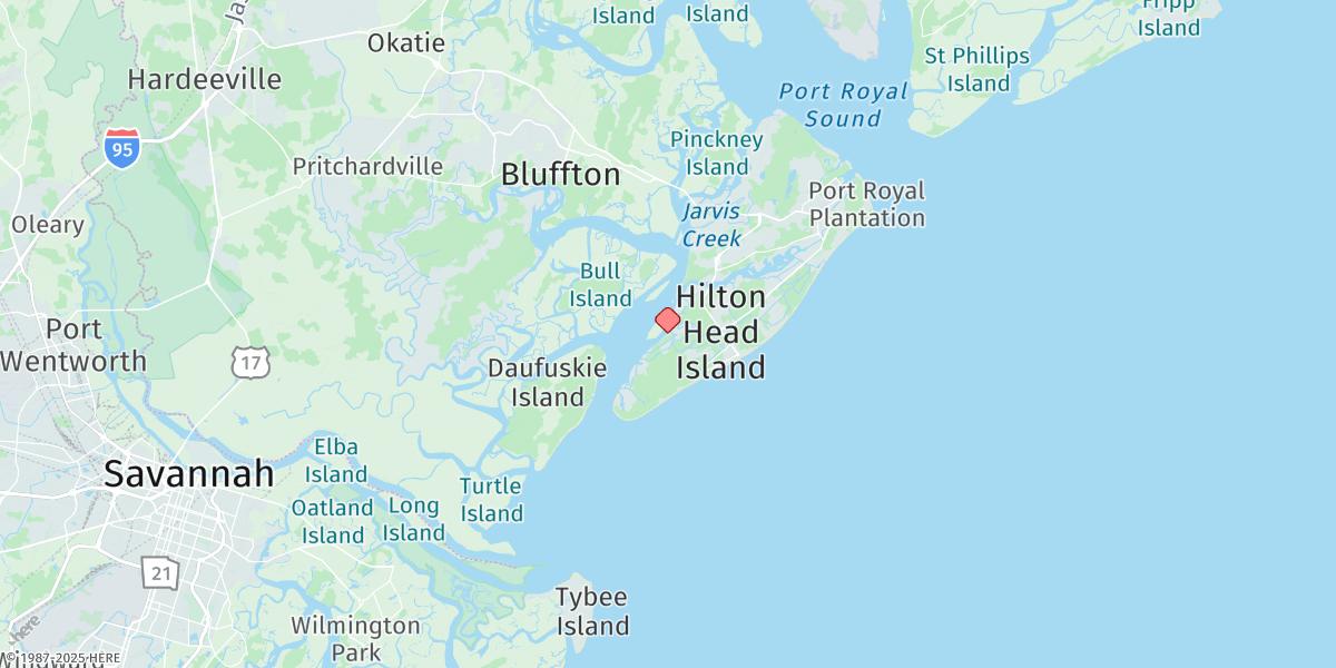 Map of Calibogue Cay, Broad Creek, Hilton Head Island